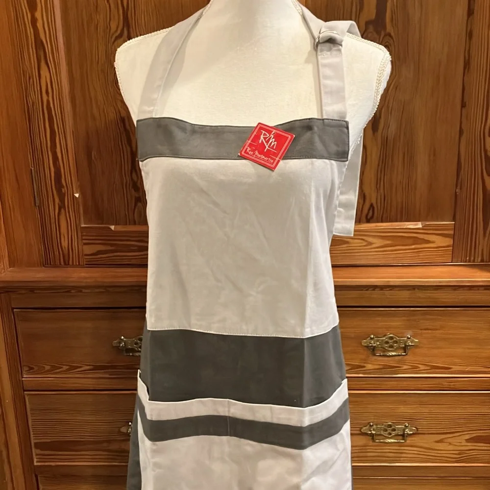 NWT Rue Montmartre gray apron OS - Picture 2 of 14